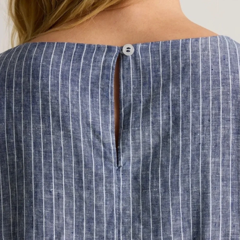 Quince 100% European Linen Tank Mini Dress Chambray Size XS - Picture 3 of 7